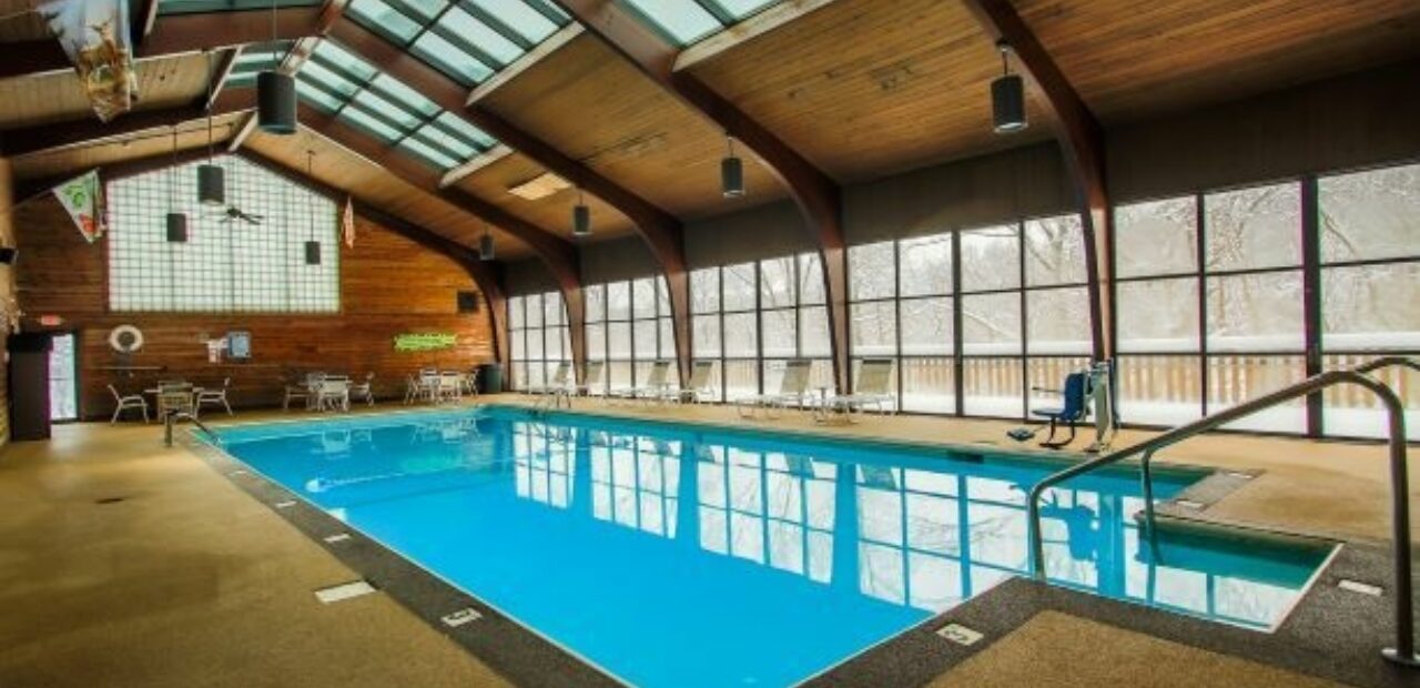 Burr Oak swimming pool interior 