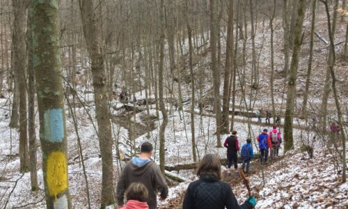 Hiking at burr oak