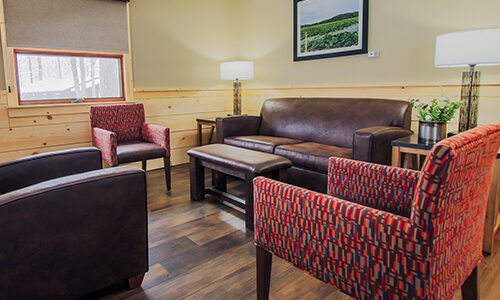 view of the living room of the cabins