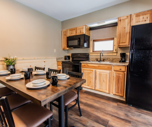 cabin kitchen with small table