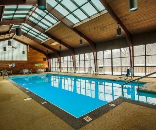 Burr Oak swimming pool interior 