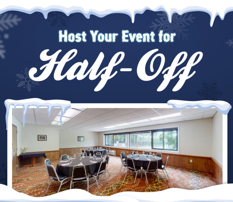 Half-priced event hosting flyer
