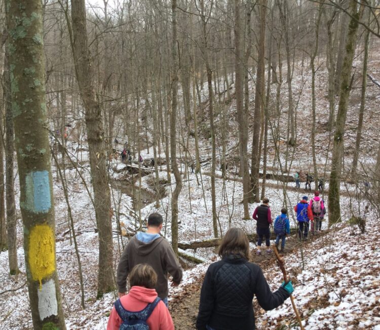 Hiking at burr oak