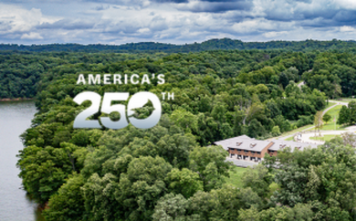aerial view of burr oak lodge with graphic overlay